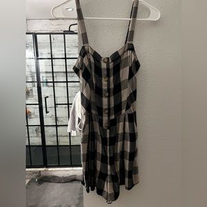 Hollister plaid romper